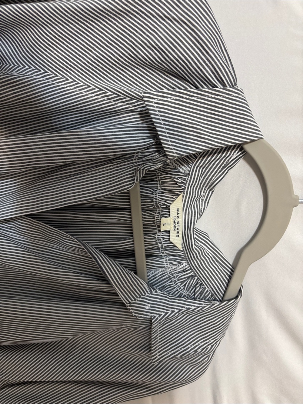 Max Studio Black and White Striped Blouse